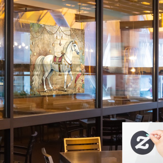 Circus Horse Window Cling (Restaurant Window)