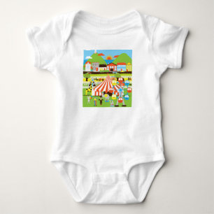 Circus in town baby bodysuit