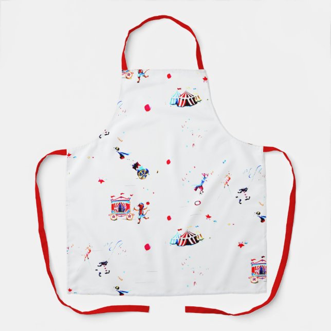 circus inspired carnival big top fair apron (Front)