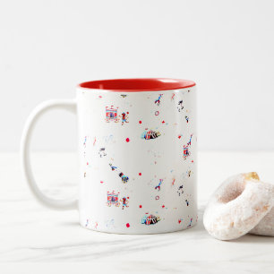 circus inspired carnival big top fair Two-Tone coffee mug