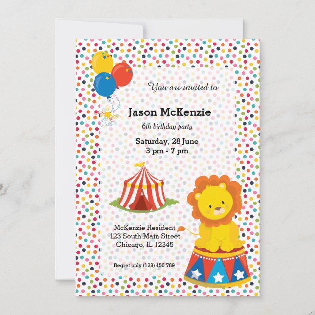Circus Invitation (Front)