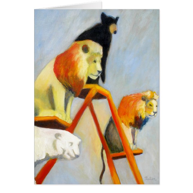 Circus Lions n Bears Card (Front)