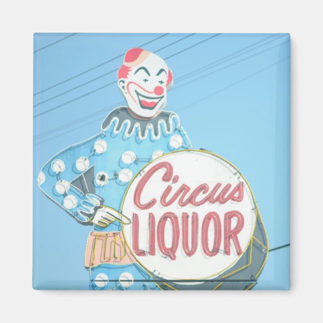 Circus Liquor Clown Magnet (Front)