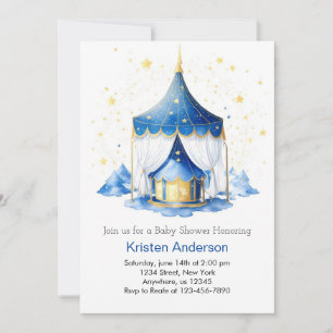 Circus Magic Meadow Adventure Boy Baby Shower Invitation