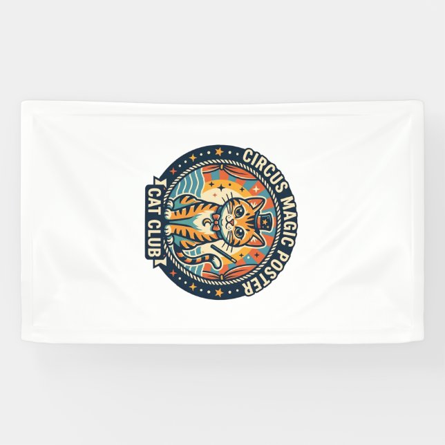 Circus Magic Poster Cat Cute Kitty Design - Circus Banner (Horizontal)