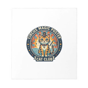 Circus Magic Poster Cat Cute Kitty Design - Circus Notepad