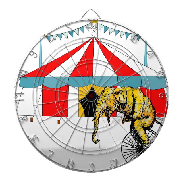 Circus Memorabilia In Memory of Circus Elephants Dartboard (Front)