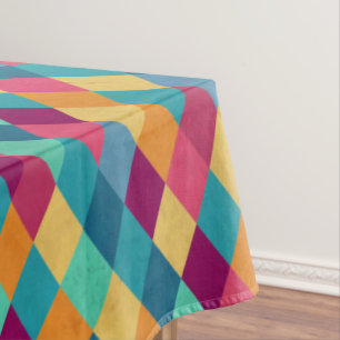 Circus Multicolor Rhombuses Tablecloth