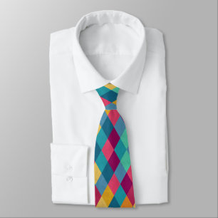 Circus Multicolor Rhombuses Tie