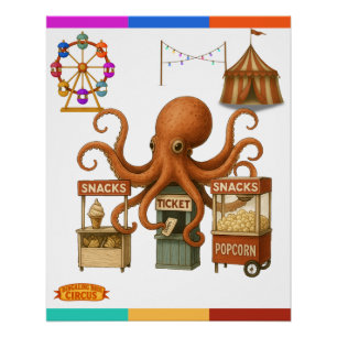 Circus octopus poster