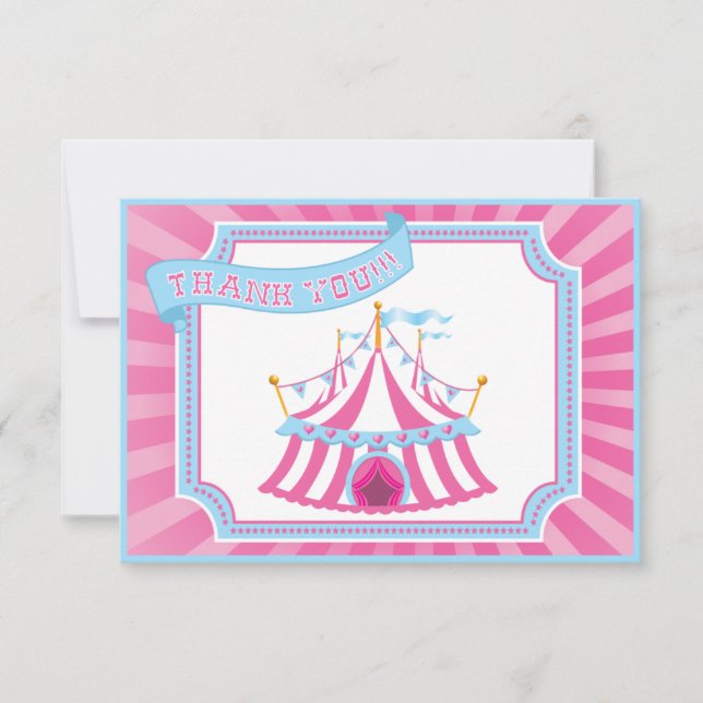 Circus or Carnival - Thank You Cards (Front)