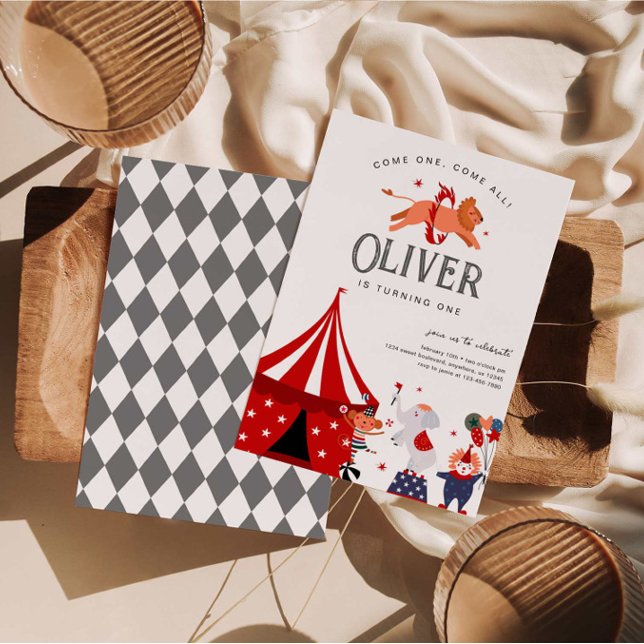 Circus or Carnival Themed Birthday Party  Invitation (Creator Uploaded)