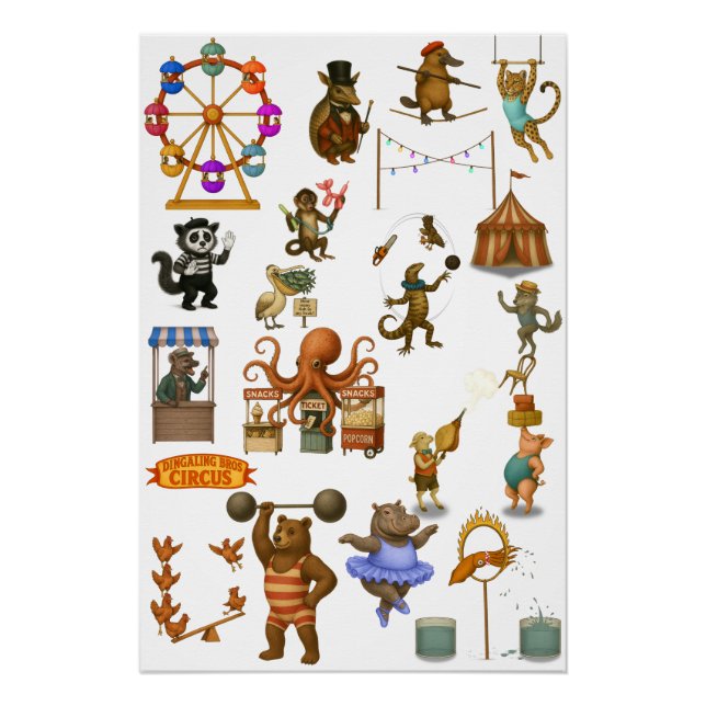 Circus painted crocodile poster (Front)