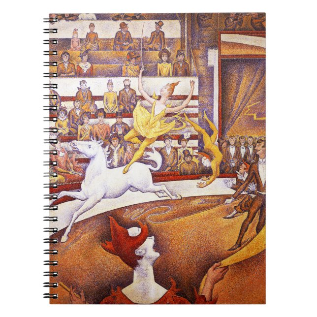 Circus painting by Georges Seurat Notebook (Front)