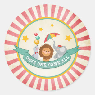 Circus Party Favour Tags Carnival Envelope seal
