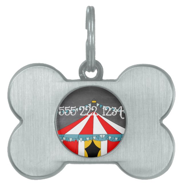 Circus Party Gifts Pet Name Tag (Front)