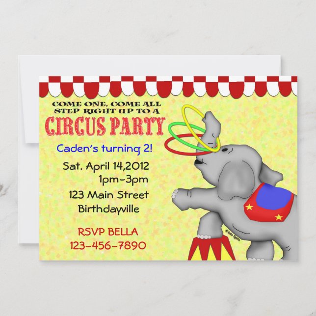 Circus Party Invitation (Front)