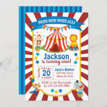 Circus Party Invitation - Circus Birthday Invite