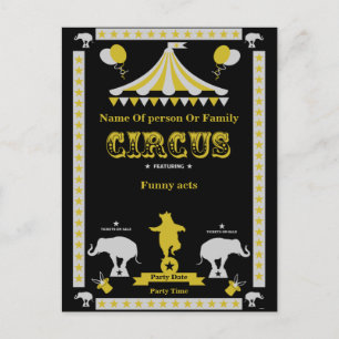 Circus Party Posters And Cards