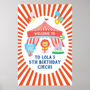 Circus party welcome sign, Carnival Poster