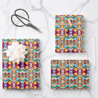 Circus Pattern Wrapping Paper Sheet