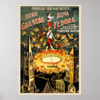 Circus Performance Vintage Poster