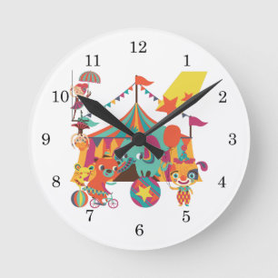 Circus Performers Round Clock