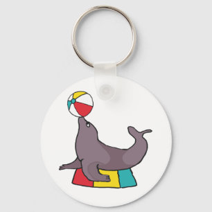 Circus Performing Seal Key Ring