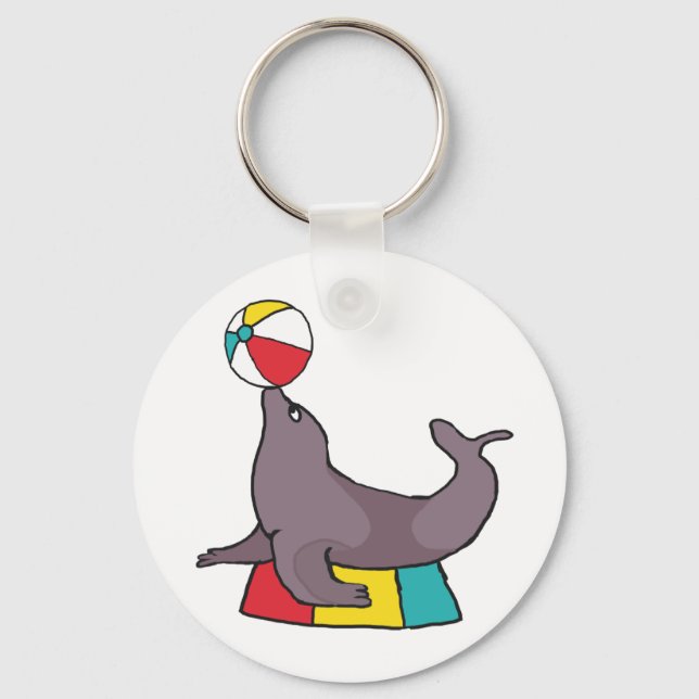 Circus Performing Seal Key Ring (Front)