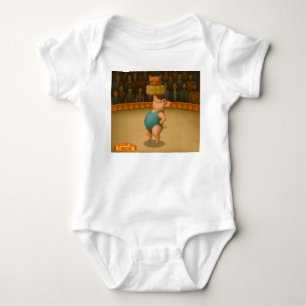 Circus pig baby bodysuit