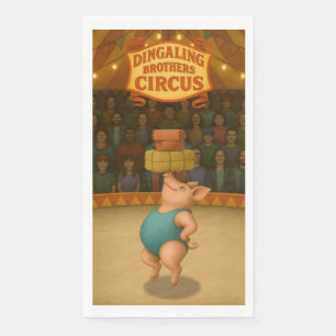 Circus pig napkin