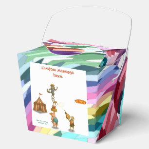 Circus pig, wolf & sheep favour box