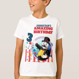 Circus Polar Bear Ringmaster Birthday T-Shirt