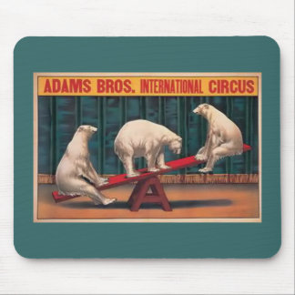 Circus polar Bears Mouse Mat