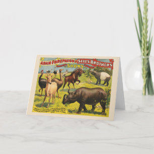 Circus Poster For Adam Forepaugh & Sells Brothers Card