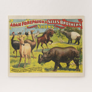 Circus Poster For Adam Forepaugh & Sells Brothers Jigsaw Puzzle