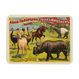 Circus Poster For Adam Forepaugh & Sells Brothers Magnet