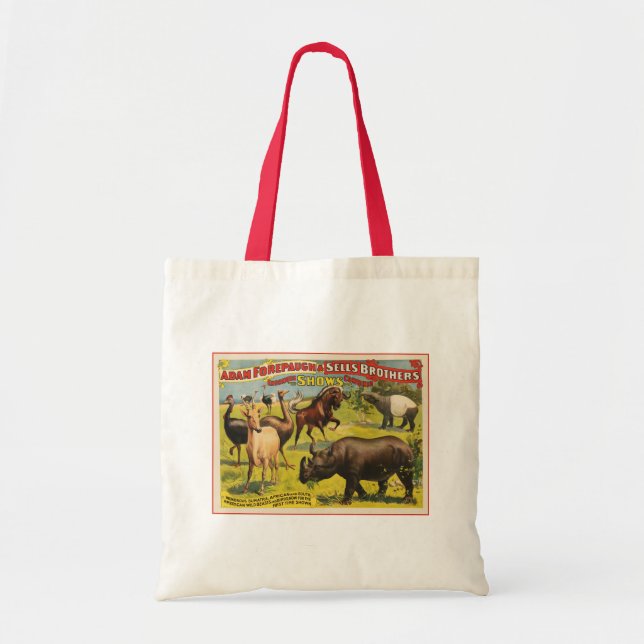 Circus Poster For Adam Forepaugh & Sells Brothers Tote Bag (Front)