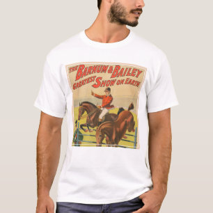 Circus Poster Of 2 Ponies Jumping Over An Obstacle T-Shirt