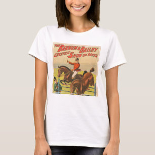 Circus Poster Of 2 Ponies Jumping Over An Obstacle T-Shirt