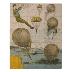 Circus Poster Of An Aerial Balloon Performance Jigsaw Puzzle