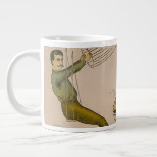 Circus Poster Of An Aerial Balloon Performance Large Coffee Mug