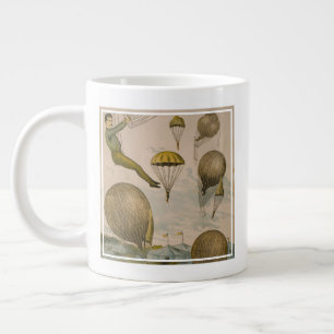 Circus Poster Of An Aerial Balloon Performance Large Coffee Mug