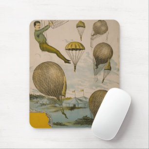 Circus Poster Of An Aerial Balloon Performance Mouse Mat