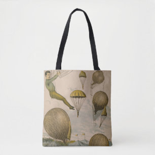 Circus Poster Of An Aerial Balloon Performance Tote Bag