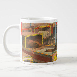 Circus Poster Of Animals On Exhibit In A Tent Large Coffee Mug