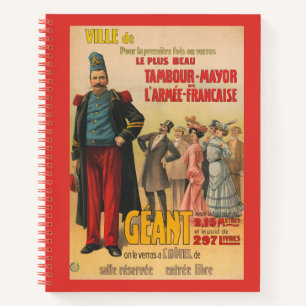 Circus Poster Of Crowd Admiring A French Soldier Notebook