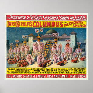 Circus Poster Of Dancers Before The Moorish King