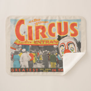 Circus Poster Of People Entering The Big Top Sherpa Blanket