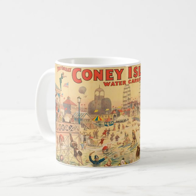 Circus Poster Of People In Costumes Performing Coffee Mug (Front Left)